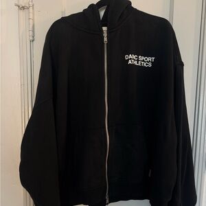 Darc Sport DARCO DOUBLE ZIP HOODIE IN BLACK SUN FADE